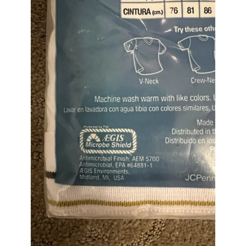 Stafford JC Penney Vintage Men's Size 44 White Full Cut Briefs Underwear 2 Pk I2